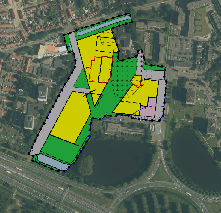 Luchtfoto-weergave van het bestemmingsplan IJssel District